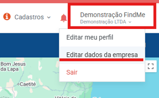 Editar dados da empresa